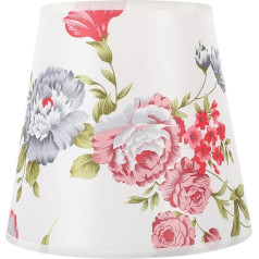 OSALADI Medium Drum Lamp Shade with Flower Barrel Fabric Lampshade