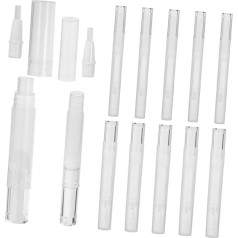 BESTYASH Pack of 12 Empty Nail Polish Bottle Oil Pen Cuticle Oil Bottle Mini Cuticle Oil Bottles Nail Pen Empty Lip Gloss Tubes Nail Polish Pens Cuticle Pen Nail Container PP