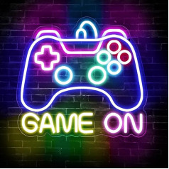 Neon Light Sign, Game Neon Sign Game Zone Gaming Neon Sign Light Sign Neon Signs for Playroom Wall Game Room Bar Party Children's Room Decoration Boys Gift
