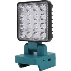 Spacnana Wiederaufladbare LED-Arbeitsleuchte, Konstruktion aus Zinklegierung, um 90° Drehbares Design, Tragbare Batterieleuchte für Baustellen und Outdoor-Aktivitäten