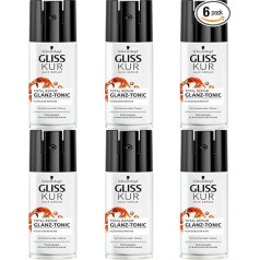 6 x Gliss Kur Shine Tonic Total Repair, Shine Spray with Keratin for Brilliant Shine and Noticeably Smooth Hair, 100 ml (Pack of 6)
