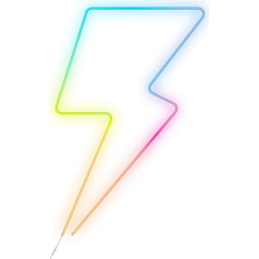 GXTrust 904 Vybz RGBIC LED Strip 5 m, Gaming Decorative LED Strip Wall Light, 44 Light Modes, App Control, Music Sync, Flexible RGB Lamp for Gaming Room Gamer Room Setup Strip