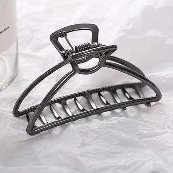 Metal Hair Claws for Women Elegant Hair Clip for Teen Girls Strong Hold Non-Slip French Hair Clips Fashion Hair Accessories Ornaments for Women Girls Black