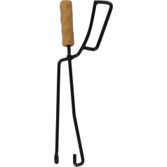 Milisten Kaminzange Buchenholz mit Langem Griff Multifunktionale Kohlenzange für Grill und Feuerstelle für Camping Bbq und Gartenpartys