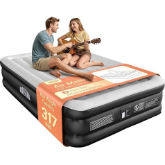 Airefina Self-Inflating Air Mattress for 2 People with Integrated Pump, Inflatable Mattress in 3 Minutes, Type 0 Technology, Portable Air Bed for Guest Bed, Home, Camping, 190 x 137 x 46 cm