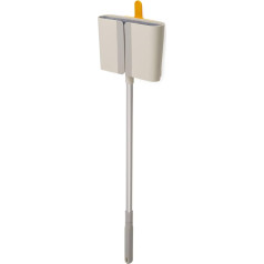 Joseph Joseph CleanTech Wall Mounted Broom Adjustable Long Handle Dust Cover Storage Indoor Sweeping Floor Brush with Soft Bristles