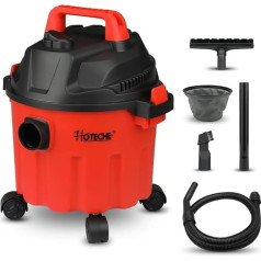 Hoteche 800W Wet & Dry Vacuum Cleaner - 10L Capacity, Copper Wire Motor, Plastic Container, Ideal for Family and Workshop