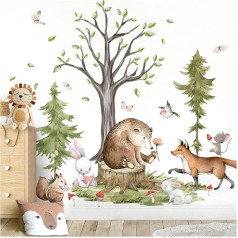 Grandora DL798-5 Wall Sticker Forest Animals Children's Room Wall Sticker