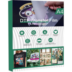 LUCKIGUCK DTF Transfer Film A4 Transfer Film Textile Printable Matte Ironing Paper for Dark Light Fabric for Epson Inkjet Printers