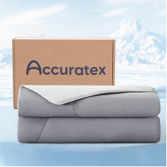 ACCURATEX Cooling Blanket 140 x 200 cm, Summer Blanket with Q-Max > 0.45 Arc-Chill Cooling Fibre, Lightweight & Breathable for Hot Sleepers, Night Sweats and Climate Control, Cooling Blanket for