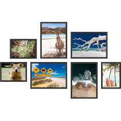 WCB Premium Poster Set - 7 Posters with 14 Designs (Printed on Both Sides) - Without Frame - Wall Decoration (Large (4 Pieces A3, 3 Pieces A4), Australia)