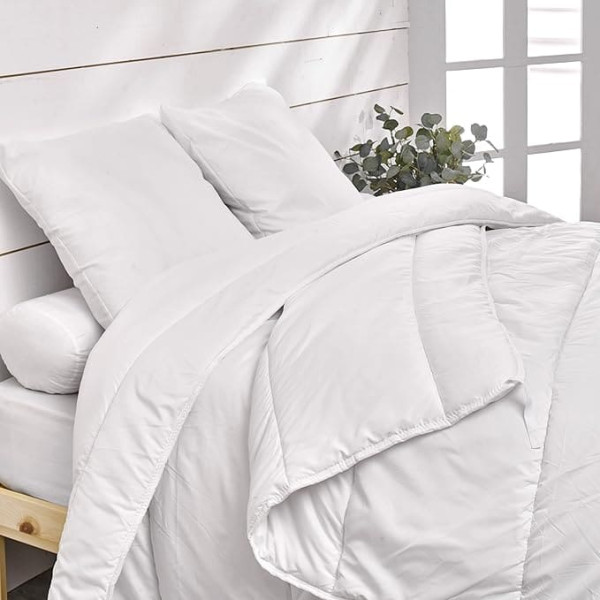 Bleu Calin 4-Season Duvet for 2 People, 3 Duvets in 1, Mite-Free, Antibacterial, White, 240 x 260 cm, KTS