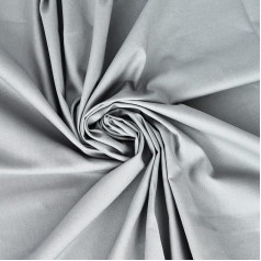 100% Cotton 58cm Wide Plain 60 Square 2m Long Grey Pack of 6