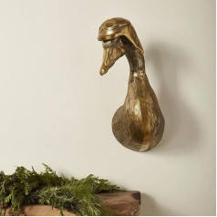 Gresonic 3D Head Wall Mount Ornament Animal Heads for Wall Art Hanging Sculptures Small Metal Wall Art Wall Decor Ornament Waterproof Bronzed Resin Decorations for Home