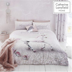 Catherine Lansfield Enchanted Unicorn Easy Care Single Duvet Set Pink