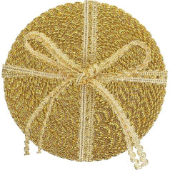 Operitacx Wide 10 Golden Gimp Border for Weddings, Birthday Parties, DIY Craft Projects and Decorations, Handmade Decorative Ribbon for Creative Craft Ideas