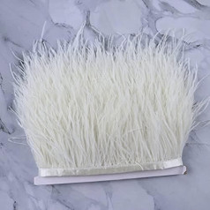 Purple 8-10cm 1 Metre Ostrich Feather Trimming Vellen Ribbon Selvage for DIY Wedding Dress Decoration Craft Accessories