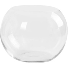 Hemoton 2 x Transparent Glass Vase for Hydroponics, Planter, Transparent Glass Vase, Flower Vase, Table Decoration for Home, Office, Hotel, Wedding Decoration (10 cm), Glass, Transparent, 15 x 11 cm