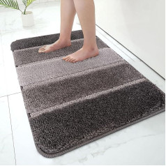 Paradise Products Non Slip Bath Mat, Super Absorbent Waterproof Machine Washable Rug Bath Mats Soft Thick Microfiber Absorbent Bathroom Rug Floor Mat (Anthracite/Grey, 60x