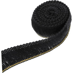 LOLIPPYY 1 Piece Black Fringe Trim Decorative Lace for DIY Sewing Projects for Clothing Accessories and Home Decoration High Quality Workmanship