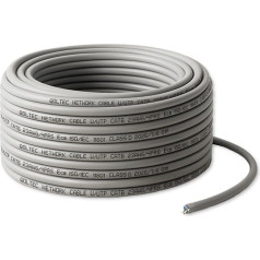 Tīkla savienojuma auklas vītā pāra utp | vara cu | cat6 | ātrgaitas 1gb/s | lan | 25m | pelēks