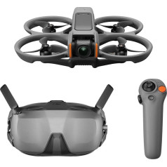 DJI Avata 2 Fly Smart Combo (One Battery), FPV Drone with Camera 4K, Immersive Experience, One-Push Acrobatics, Integrated Propeller Protection, 155° FOV, Camera Drone with Goggles N3 and RC Motion 3