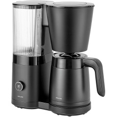 ZWILLING ENFINIGY Filter Coffee Machine with 1.25 L Thermal Jug, Coffee Machine with Boiler, Blooming & Smart Descaler Function, Stainless Steel, Black