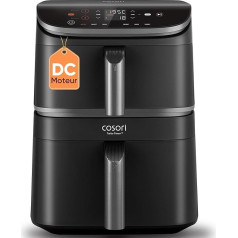COSORI Air Fryer Turbo Tower 10.8L Oil Free Deep Fryer with 2 Drawers, 3 Cooking Levels, 6-in-1, Compact and Stackable Design, 41% Less Large Than Traditional Double Airfryers, 300+ Recipes