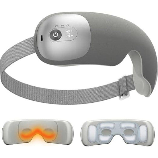 Ultralight Flexible Eye Massager with Heat and Air Compression, Rechargeable Eye Mask with Bluetooth Music for Migraine Relief, Daily Relaxation, Birthday Gifts for
