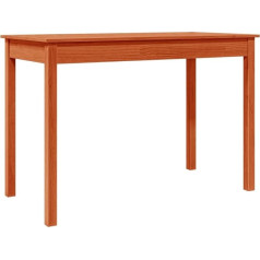 vidaXL Dining Table, Kitchen Table with Wooden Frame, Dining Table for Dining Room, Kitchen, Restaurant, Table, Modern, Wax Brown, Solid Pine Wood