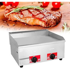 Commercial Gas Grill Plate Stainless Steel Heavy Duty Restaurant Outdoor Cooking Large Non Stick Flat Hot Plate Ideal for Medium to High Volume