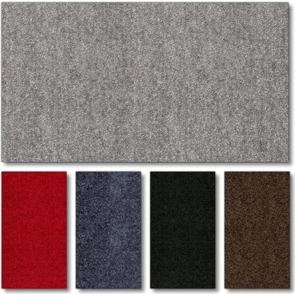 PT-MAX Door Mat Washable and Plain Colour 81-90 cm Width 75-100 cm Length Grey