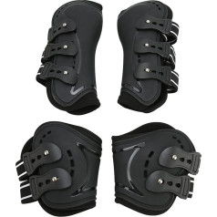 Horse Gaiters, Horse Gaiters, Set of 4, Horse Leg Protection, Shock Absorption, Breathable Open Front Gaiters for Jumping