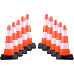 10 pieces: traffic cones with recycling base, for daily use, height: 50 cm, item no. 35774, traffic cones, pylons, marking cones