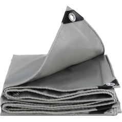 Heavy Duty PVC Tarpaulin 450gsm Waterproof Reinforced Eyelets Weatherproof UV/Dust/Snow Green Cover for Shed, Roof, Groundsheet, Chicken Coop, Pool, Pond, Caravan, Truck, Boat, Large