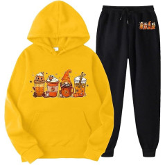 Leisure Suit Women's Large Sizes, Hoodie and Running Trousers, Hoodie Set Print Halloween Sports Suit Cap 2-Piece Tracksuit Casual Loose Loungewear Outfits Festive Modern Streetwear Running