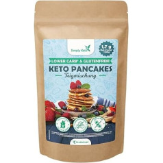 Simply Keto Lower Carb* Pancake Mix - Lower Carb* Baking Mix Makes 750 g Dough for Pancakes, Waffles or Kaiserschmarrn - Only 2% Net Carbohydrates - Low Calorie & 100% Keto - Gluten Free - 285g