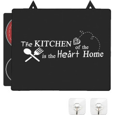 Hob Cover 62 x 53 cm, Foldable Natural Rubber Plate, Induction Protective Mat, Induction Hob Cover, Heat Resistant, Scratch-Resistant, Non-Slip Electric Hob Cover (01)