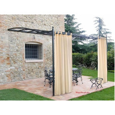 Megashopitalia Curtain for Gazebo Pergola Porch Packed with Cotton Eyelets