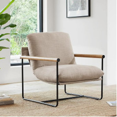 Kislot Modern Accent Chair Living Room Chair Metal Frame Bedroom Office Apartment Beige