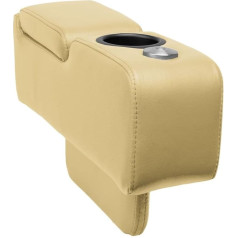 Zinea Mobile Armrest for Loveseat Leather Beige