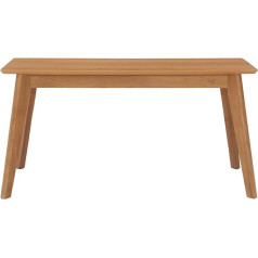‎Hallowood Furniture Hallowood Furniture Aston Rubberwood Dining Room Bench in Light Oak - Wooden Bench for Kitchen and Dining Room - Bench for Porch, Conservatory and Hallway