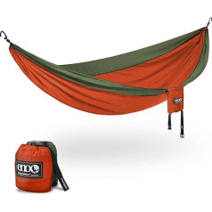 ENO , Eagles Nest Outfitters SingleNest Lightweight Camping Hammock, Orange/Olive