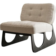 Qilixiangxuwei Freizeit-Einzelsofa, Speziell Geformter, Minimalistischer Designer-Massivholz-Sessel Im Nordischen Italienischen Stil, Retro-Wohnzimmer Aus Der Mitte Des Jahrhunderts, Kleine Wohnung(K)