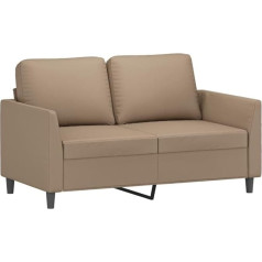 Hetftjn Sofa Klein Schlafsofa Schlafsessel Camping Sofa - 2-Sitzer-Sofa Cappuccino-Braun 120 cm Kunstleder für Jugendzimmer Sitzzimmer Hotelzimmer Relaxationsraum