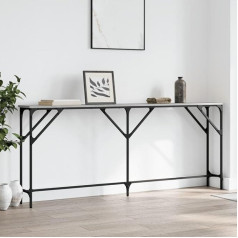 ‎Shgaxin ShGaxin Sonoma Console Table, Grey, 180 x 23 x 75 cm, Wood Composite, Console Table, Chest of Drawers, Side Table, Living Room Table, Side Shelf, Media Console, Side Table - 837770