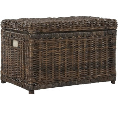 Happimess HPM9002A Elijah 76 cm Aufbewahrungskorb aus Weidengeflecht für Zuhause, Schlafzimmer, Wohnzimmer, Flur, Braun