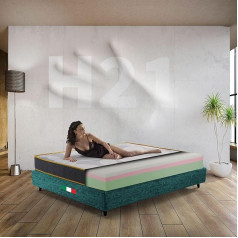 Comfy Line Equilibrium Double Memory Foam Mattress, 160 x 190 cm, Zone Mattress 21 cm, Orthopaedic Mattress with 3 Layers, Hypoallergenic Mattress, Made in Italy