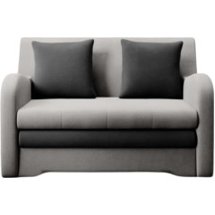Luxusbetten24 Arian Designer Sofa Arian with Sleep Function and Storage Space | Cover: Velvet | Colour: Grey/Black