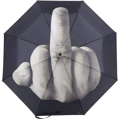Compact Travel Umbrella Middle Finger Special Design Windproof Umbrella with Gift Box
